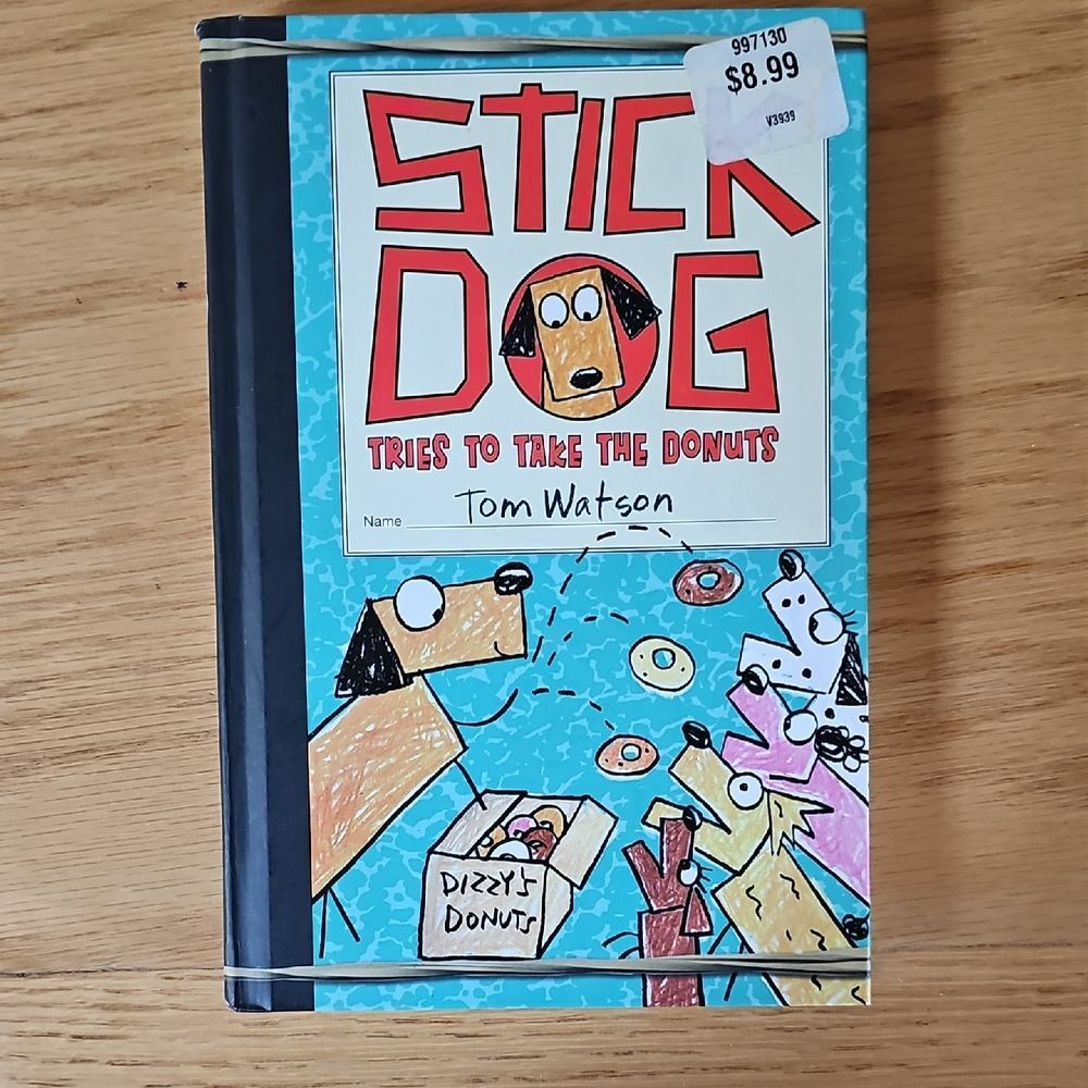 NWT Stick Dog Tries to Take the Donuts - Blue Hardcover